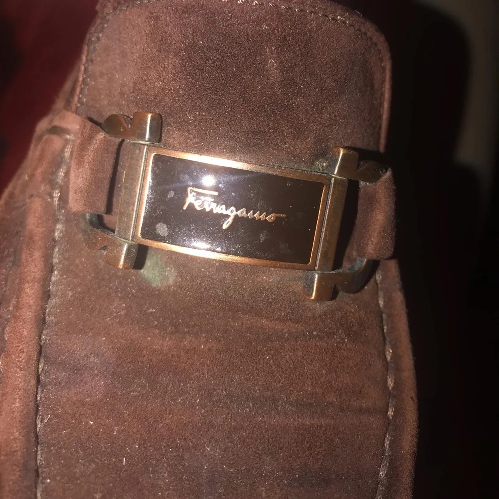 Salvatore Ferragamo Shoes Women’s Size 8.5 Women’s Brown Suede Loafers - Picture 10 of 12